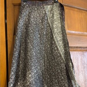 Beautiful Metallic, Reversible Wrap Skirt